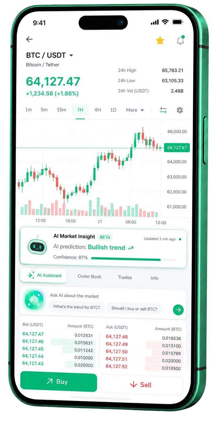 Mobile Ansicht der Trading-Plattform LumenKader